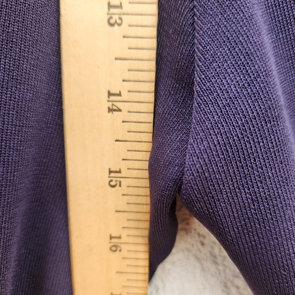 EXCLUSIVELY MISOOK Women's Cropped Wide Leg Pant Extra Large Navy Blue Stretch - Picture 7 of 11